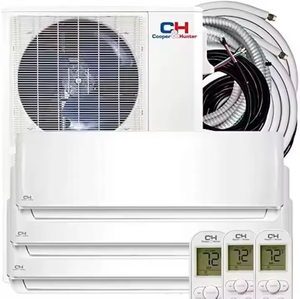 NUEVO Sistema de Aire Acondicionado Split sin Ductos Hyper Tri Zone, Unidad de Montaje en Pared, 2 x 6,000 BTU, SEER 19, Frío y Calor - Product Image 1