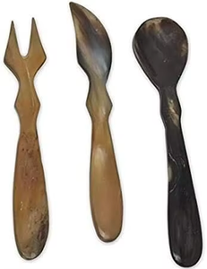 Cuillères élégantes en corne faites à la main Design moderne d'ange pour le sucre et l'assaisonnement pour la vente en gros et l'exportation par l'artisanat en croissant - Product Image 5