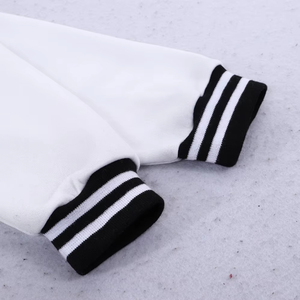 À la mode femmes lettre imprimer université veste col montant manteau ample Style de rue rayé manchette décontracté mode vêtements d'extérieur polaire - Product Image 3