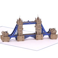 Kartu Pop Up 3D Toko Bunga Lucu Kartu Ucapan Origami Buatan Tangan dengan Cetakan Digital Segar Berwarna-warni untuk Acara Spesial