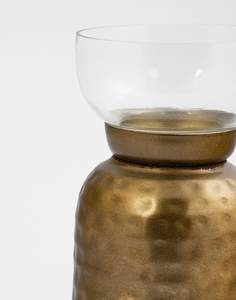 Handmade Hammered Metal Candle Stand with Glass Votive Set of 2 Pcs New Design <b>Christmas</b> Occasion Candle Holder for <b>Sale</b> - Product Image 4