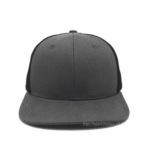 Chapeaux de camionneur uni de logo personnalisé de haute qualité en tissu de toile de maille gris/noir Style de mode pour le cyclisme en gros Vietnam - Product Image 1