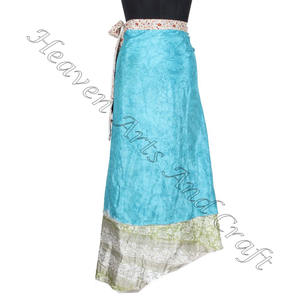 Designer Double Layer Reversible Sarong Sari Magic <b>Wrap</b> <b>Skirt</b> Boho Stylish Multi Color Summer Wear Comfortable Fashion Boho - Product Image 5