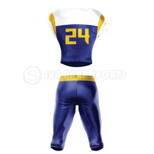 Uniforme de football américain pour jeunes de haute qualité confortable 100% polyester à manches courtes conception respirante fabriqué aux États-Unis - Product Image 5