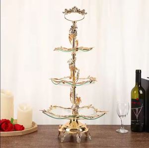 Boîte à bonbons ronde décorative en or et argent plaqué, présentoir de table, plateau de service pour bonbons, gâteaux - Product Image 1