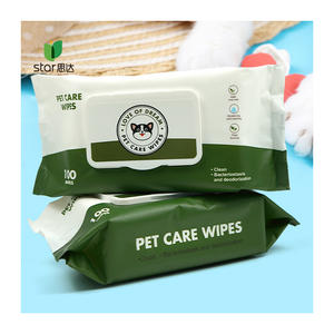 Lingettes nettoyantes pour pattes d'animaux et éliminateur de taches de larmes pour chiens et chats - Lingettes hypoallergéniques non parfumées, 100 feuilles par paquet - Product Image 5
