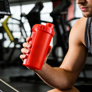 Bouteille d'eau de sport unisexe en plastique écologique sans BPA avec logo personnalisé, shaker anti-fuite pour mélanges de protéines en poudre, bouteille de gym - Product Image 5
