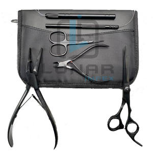 Kit de herramientas de extensión de cabello de 3 piezas en acero inoxidable de color rosa fuerte, caja de embalaje de herramientas de peluquería con etiquetado de marca personalizado - Product Image 2