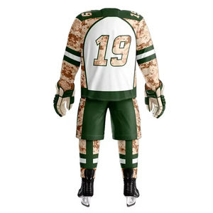 Quantité minimale de commande bas Ensemble d'uniformes de hockey sur glace pour hommes de haute qualité Nom de l'équipe personnalisé Nouveau design Fabriqué au Pakistan en vente! - Product Image 2