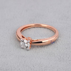 0,50 CT laboratorio crecido corte redondo VVS claridad 925 plata esterlina solitario anillo de compromiso de boda para mujeres pase probador de diamantes - Product Image 2