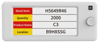 Etiqueta Electrónica de Estante MinewTag de 2.9 Pulgadas, 4 Colores, Plástico ABS, Botón Inteligente para Almacén, Pantalla Digital E-ink, Plataforma APP PDA