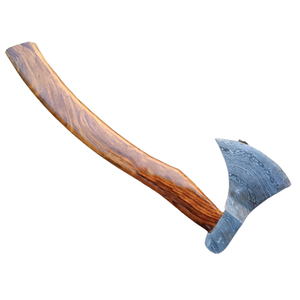 Herramienta de corte hecha a mano para acampar al aire libre, acero de Damasco, Tomahawk SK, mango de palisandro, grado Industrial, incluye cubierta de hacha - Product Image 1