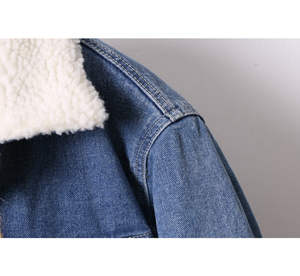 High Quality Manufacturer OEM Custom Cotton Wool Casual Denim Winter Jeans and Jackets Sets for Men'S Wear - Product Image 5