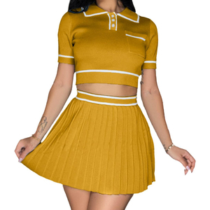 Conjunto de Falda Deportiva de Algodón 100% para Mujer, Ropa Personalizada de Primavera y Verano, Traje de Falda de Béisbol de Dos Piezas, Novedad 2026 - Product Image 5