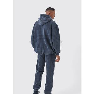 Vente en gros Ensemble de survêtement 100% coton Survêtement surdimensionné avec logo personnalisé délavé à l'acide pour hommes pour l'hiver - Product Image 3
