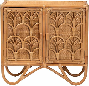 Armoire de rangement fonctionnelle en rotin fabriquée à la main pour chambre d'enfants, meubles d'intérieur de luxe, vêtements - Product Image 3