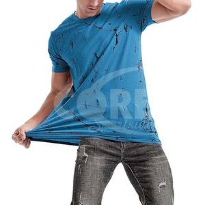 Vente en Gros Logo Personnalisé Streetwear T-Shirt-Printemps Été Regular Fit Fashion Casual Tee Shirts pour Hommes - Product Image 3