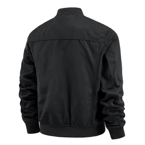 เสื้อแจ็คเก็ตบอมเบอร์คอวีแขนยาวทรงคลาสสิกสำหรับผู้ชาย กันลม ใส่ได้ในฤดูหนาว ปรับแต่งสีได้ - Product Image 3