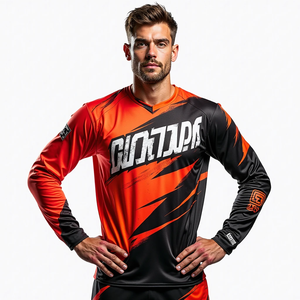 Camiseta de Carreras para Hombre, Motocross, Manga Larga, Ajuste Personalizado, Transpirable y Resistente al Viento, Diseño Sublimado para ATV y Deportes del Desierto - Product Image 2