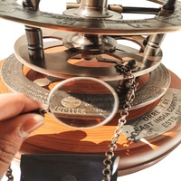 Modèle de système solaire vintage Orrery, style antique, planètes rotatives, éducatif, décoration de bureau à domicile, objet de collection