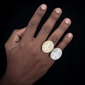 Anillo de Cruz de diamante de moissanita completa Lujoso cristianismo Anillos de hip hop Bling Rapper Joyería de plata esterlina - Product Image 4