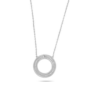 Colgante Redondo de Diamante con Diseño Simple para Mujer - Product Image 3