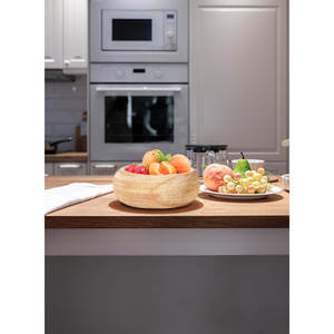 Bol de service élégant en bois massif fabriqué à la main poli et fait à la main pour la décoration de la maison et de la cuisine - Product Image 2