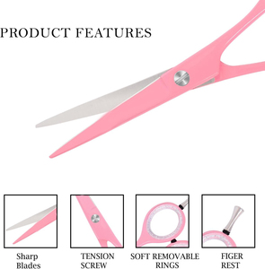 Ciseaux de coupe de cheveux professionnels Kit de cisailles ciseaux de coiffure en acier inoxydable pour Salon de coiffure - Product Image 2