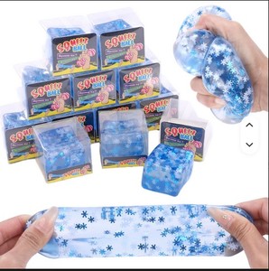 5cm Snow Ice Cube Maltose TPR Squeeze Ball Snowflake Malt Sugar <b>Squishy</b> Toy Stress Relief Fidget Vent Decompression for Girls - Product Image 2