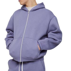 Nuevo Logotipo de diseño personalizado de alta calidad en blanco Vintage Sun fade lavado de gran tamaño con capucha desgastado peso pesado Zip up Hoodies para hombres - Product Image 5