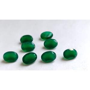 Cuarzo cabujón ovalado de Calcedonia de ónix de ágata verde de buena calidad de la naturaleza para la fabricación de joyas producto a granel - Product Image 6