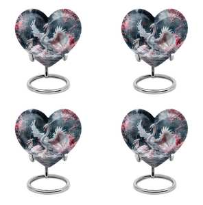 Urna moderna en forma de corazón para cenizas humanas, 1-200 pulgadas cúbicas, urna funeraria decorativa, recuerdo personalizado, funeral personalizado para adultos - Product Image 4