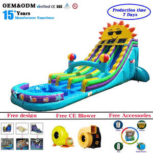 Toboggan aquatique gonflable commercial de 22 pieds avec piscine, en PVC robuste, pour les entreprises de location - Product Image 5