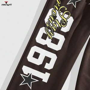 Streetwear personnalisé 100% coton français éponge hommes pantalons évasés de haute qualité sur mesure grande taille pantalons pour hommes évasés - Product Image 5