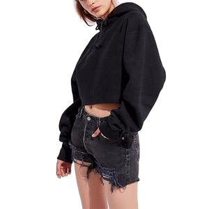 Sudadera Corta de Felpa de Algodón Extra Grande para Mujer, Sudadera de Invierno con Hombros Caídos, Sudadera con Capucha Corta Delantera, Talla Grande 2026 - Product Image 2