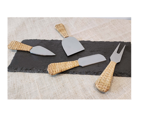 ชุดมีดหั่นชีสทองเหลืองพร้อมด้ามหวายสำหรับโรงแรมชุดมีดชีสดีไซน์ชั้นนำ - Product Image 5