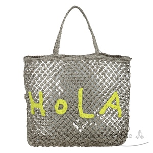 Borsa da spiaggia fatta a mano in juta all'uncinetto con ricamo in lana con chiusura aperta | Orecchini natalizi gratuiti con ogni Tote! - Product Image 3