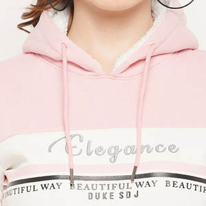 Sweat à capuche pour femme à col rond, motif imprimé, couleur unie, 2025, fabriqué au Pakistan, personnalisable, haute qualité, vente en gros - Product Image 6