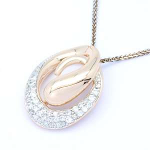 Cadeaux bijoux délicats OEM ODM vente en gros de colliers en or rose 18K 14K 9K bijoux pour femmes - Product Image 1