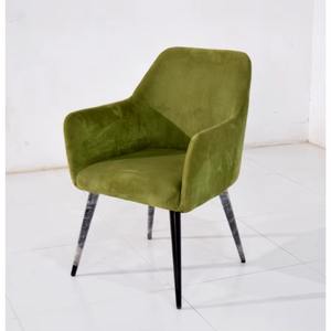 Chaise de salle à manger capitonnée en tissu et fer, design moderne pour la maison, le bureau, l'appartement, la chambre à coucher, meubles faits à la main, vente en gros - Product Image 1