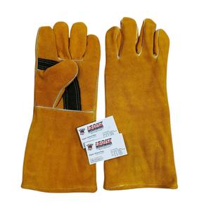 Gants en cuir pour soudeurs à usage intensif de taille XL Gants de sécurité anti-chaleur antidérapants doublés de coton anti-coupure et anti-impact - Product Image 1
