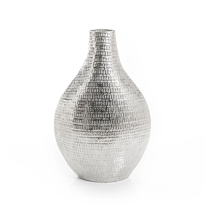 Florero de Metal Brillante De plata moderna, decoradores de moda para el hogar, centro de mesa de boda, jarrón de mesa, acabado brillante, Flor al por mayor - Product Image 4