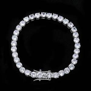 Diamond Tennis <b>Bracelet</b> Luxury Round Diamond <b>Bracelet</b> VVS VS Lab Grown <b>Stones</b> Secure Clasp Custom Wholesale Jewelry - Product Image 1