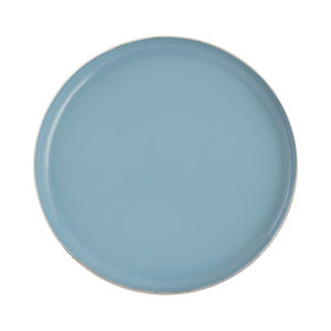 Bandeja redonda de aluminio martillado de la mejor calidad con acabado de esmalte azul Restaurante Hotel Uso doméstico - Product Image 5