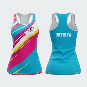 Wholesale Custom Knitted Breathable Quick Dry Eco-Friendly Solid Color Digital Printed Front High Quality Women's Tank Tops - Product Image 2