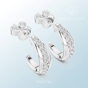 Certified Round <b>Cluster</b> Earrings with Elegant Design for Wedding Fashion Daily Wear and Bulk Export Supply - Product Image 6