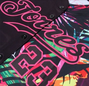 เสื้อเบสบอลอเมริกันยูนิเซ็กซ์2025เสื้อเชิ๊ตพิมพ์ลายซับลิเมชั่นระบายอากาศได้ดีมีโลโก้ด้านหน้าดีไซน์แบบ3D - Product Image 6