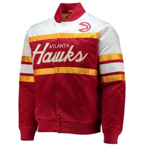 Nueva llegada Premium OEM a prueba de viento al aire libre personalizado de invierno de alta calidad de la Universidad de satén chaquetas de seda para los hombres - Product Image 1