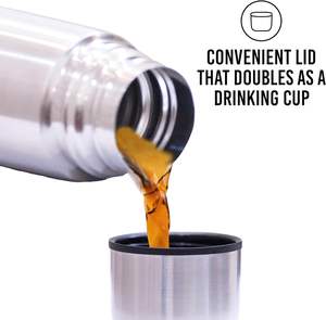 Botella de agua impresa de cobre con capacidad de tapa de acero inoxidable Forma redonda aislada para bebidas calientes a la venta - Product Image 5