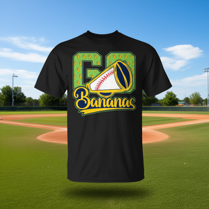 Camiseta gráfica Go Bananas unisex para adultos, manga corta, cuello redondo, deportes y juegos, serigrafía - Product Image 3